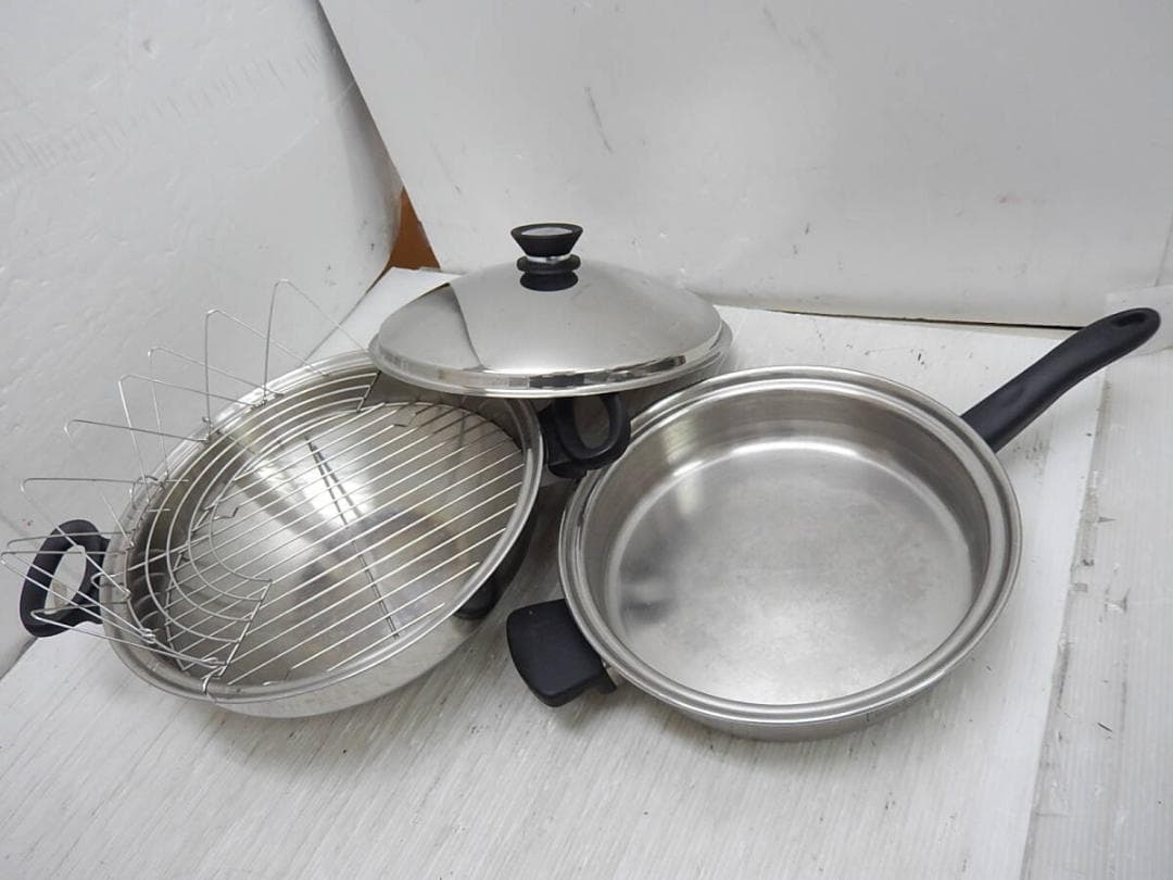 アムウェイ　Ａｍｗａｙ■クイーン■ウォック（フライ鍋）と片手鍋■２点　まとめて クィーン ウォック) ：Amway(日本アムウェイ) | amwaylive