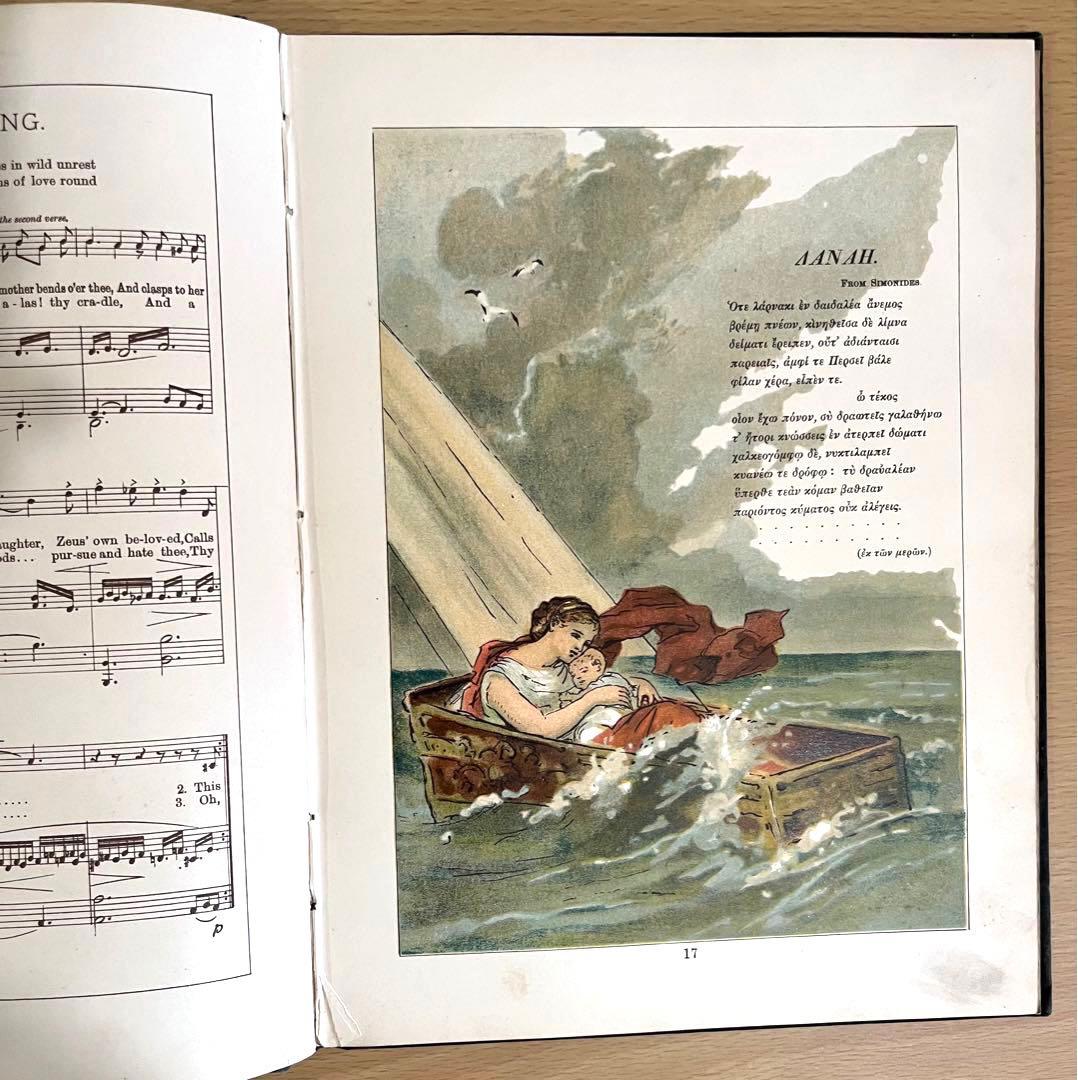 No.238 希少 古書 洋書 絵本 アンティーク 楽譜 子守り歌 童謡 詩集