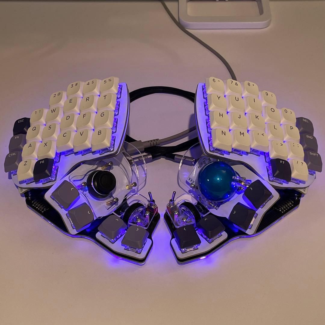 完成品】killer whale 両手 分割 キーボード 自作 - メルカリ