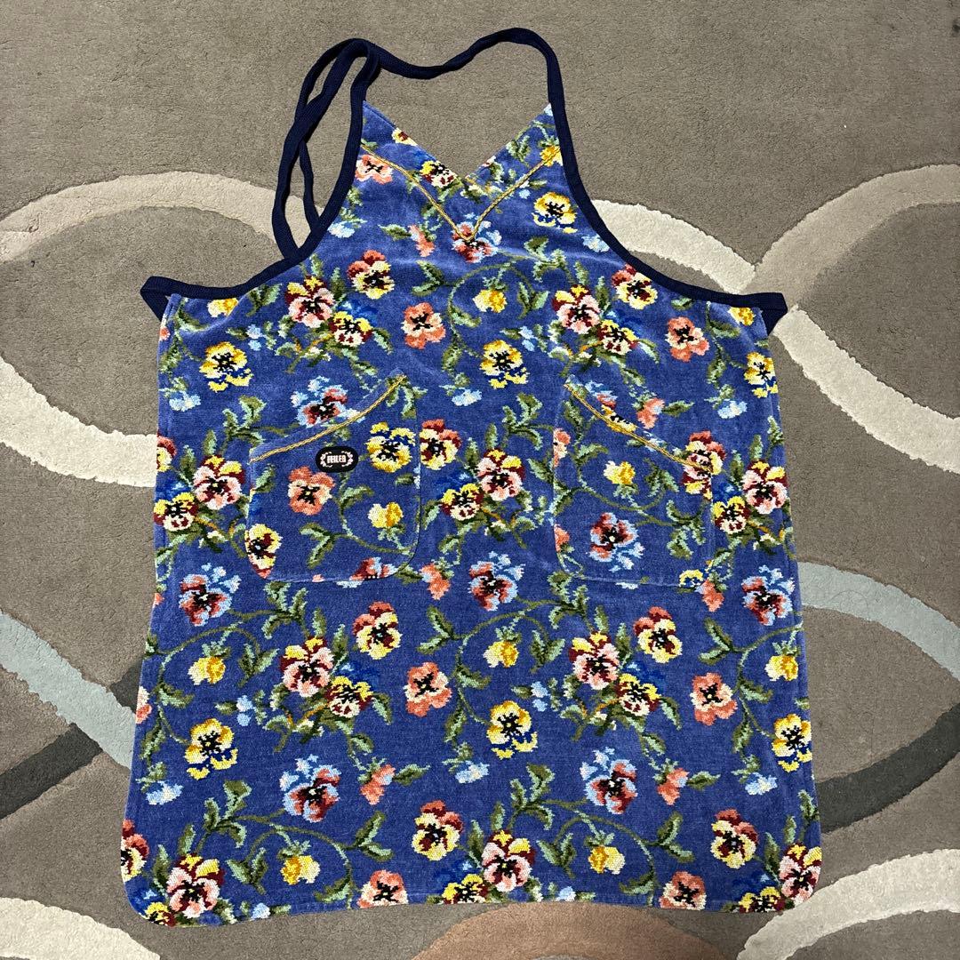 FEILER フェイラー 花柄エプロン ブルー feiler（フェイラー） エプロン スウィートトリート ネイビー 紺 SWT