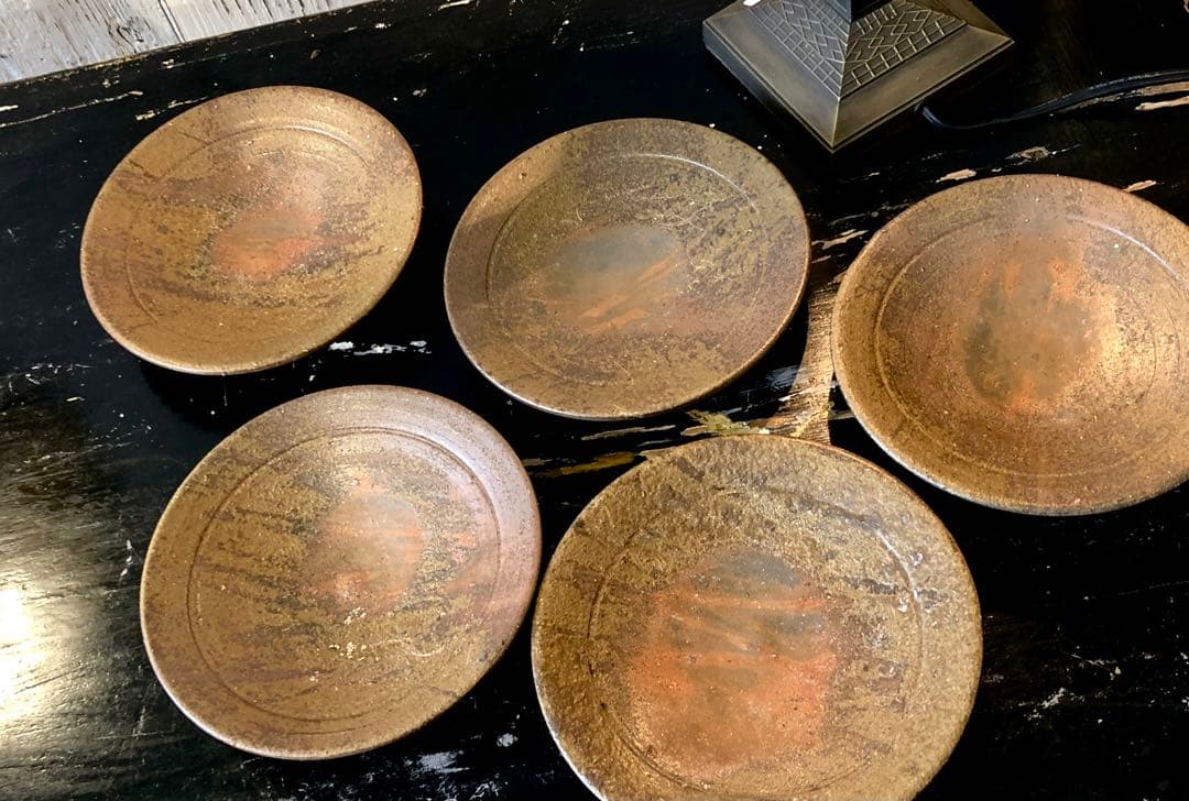 ◇399◇備前焼 藤原和 皿3枚