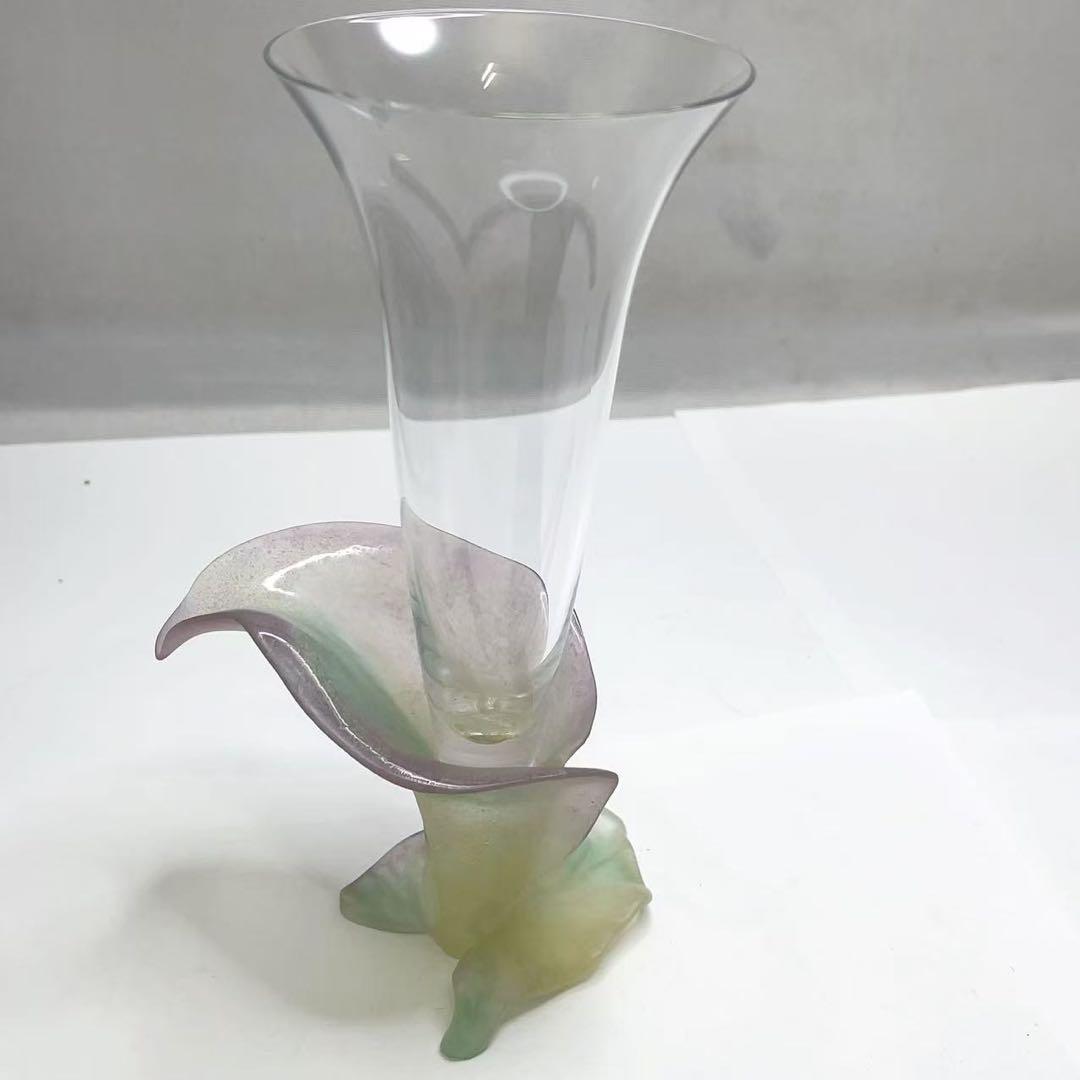 Daum France ドームフランス クリスタル ガラス フラワー 花瓶