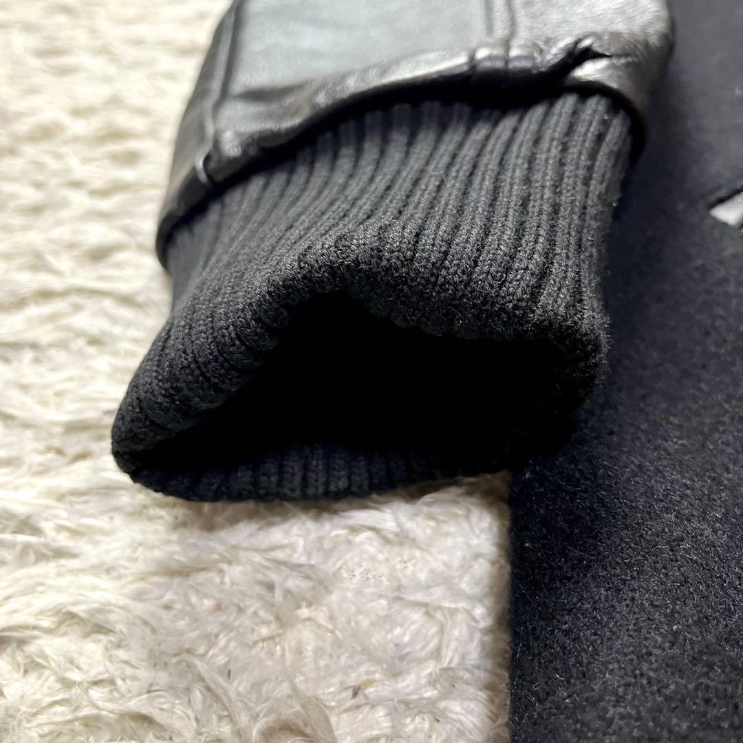 極美品/茶芯✨ショット ファラオジャケット レザー スタジャン 切替