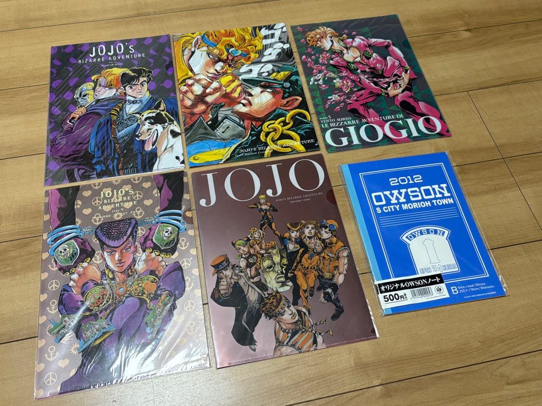 【レア 2012年】ジョジョ クリアファイル10種 ＋ 杜王町オーソンのノート レア 2012年】ジョジョ クリアファイル10種 ＋ 杜王町オーソンのノート