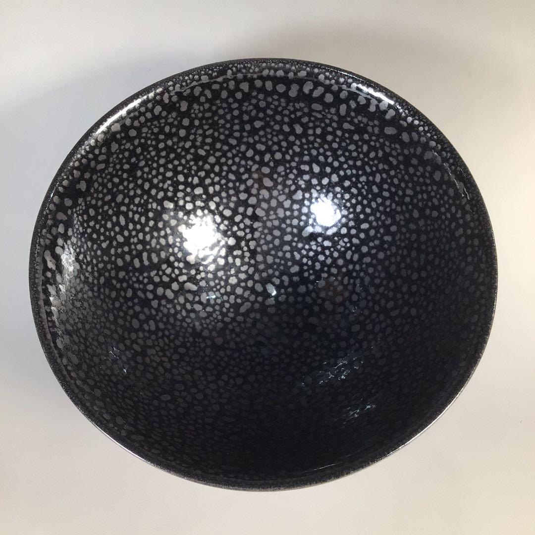 M162 茶碗 『清水保孝造』『油滴茶碗』 抹茶碗 共箱 茶道具