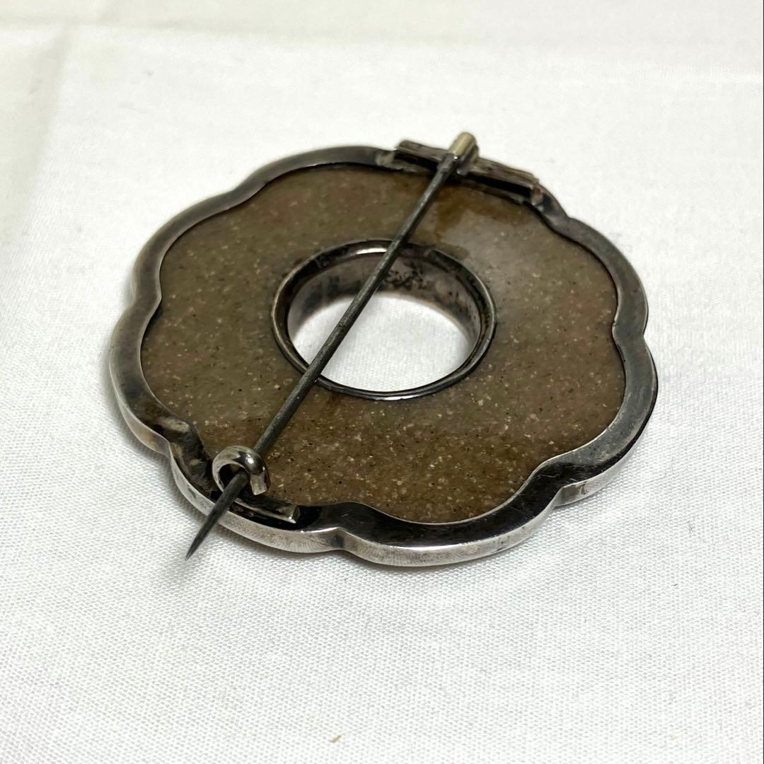 英国アンティーク アゲートブローチ スコティッシュ