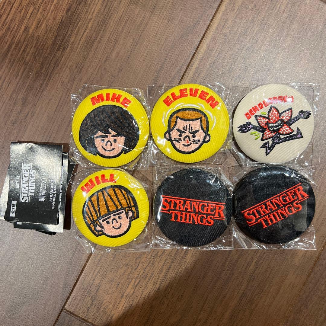 新品未使用】ストレンジャーシングス 刺繍缶バッジ 6個セット - メルカリ