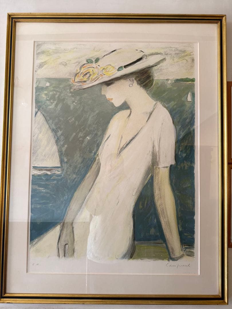 ジャン＝ピエール・カシニョール 幸福の予感 E.A. ジャン・ピエール・カシニョール 幸福の予感（リトグラフポスター）