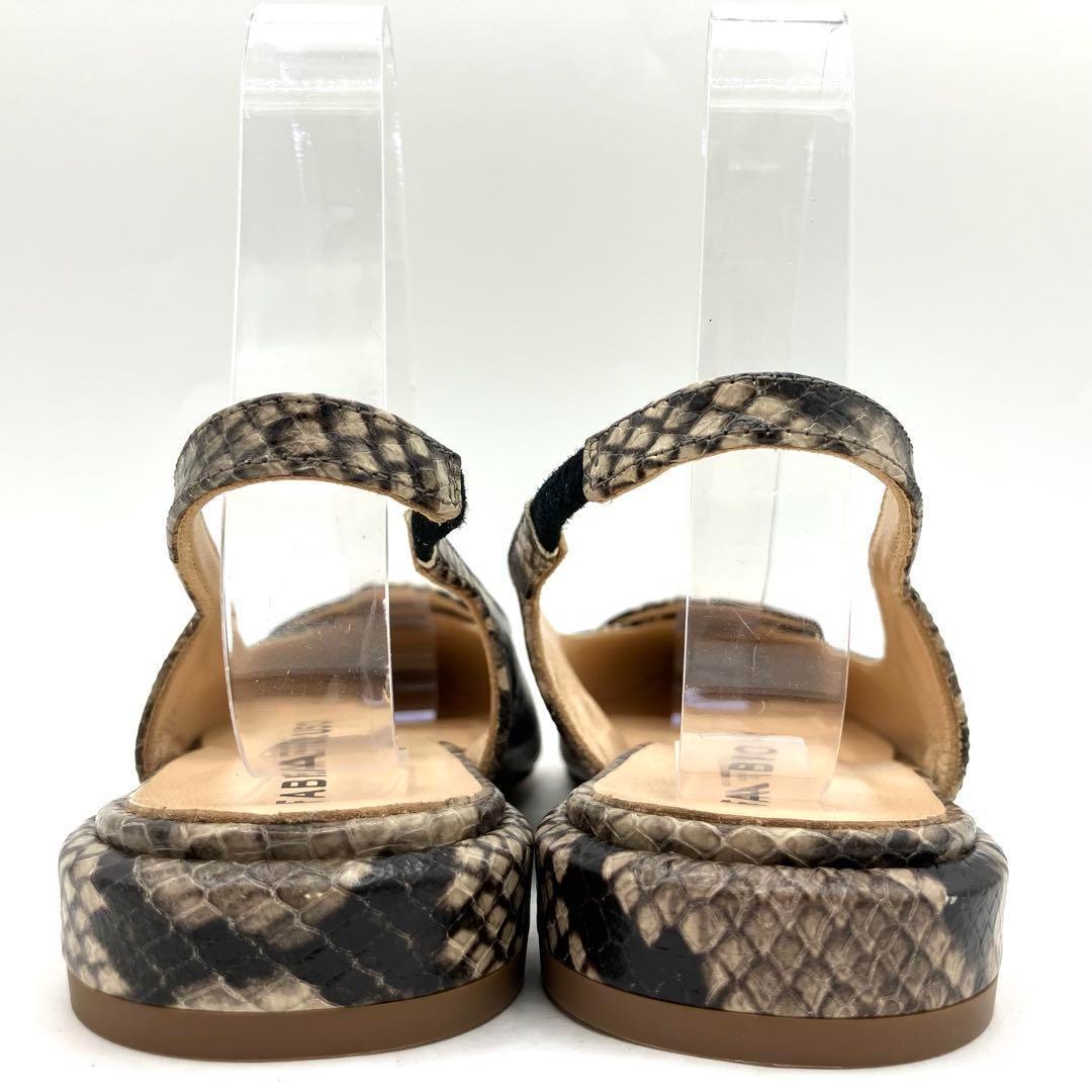 ファビオルスコーニ　パイソン　バックル　バックストラップ　パンプス　25.5cm