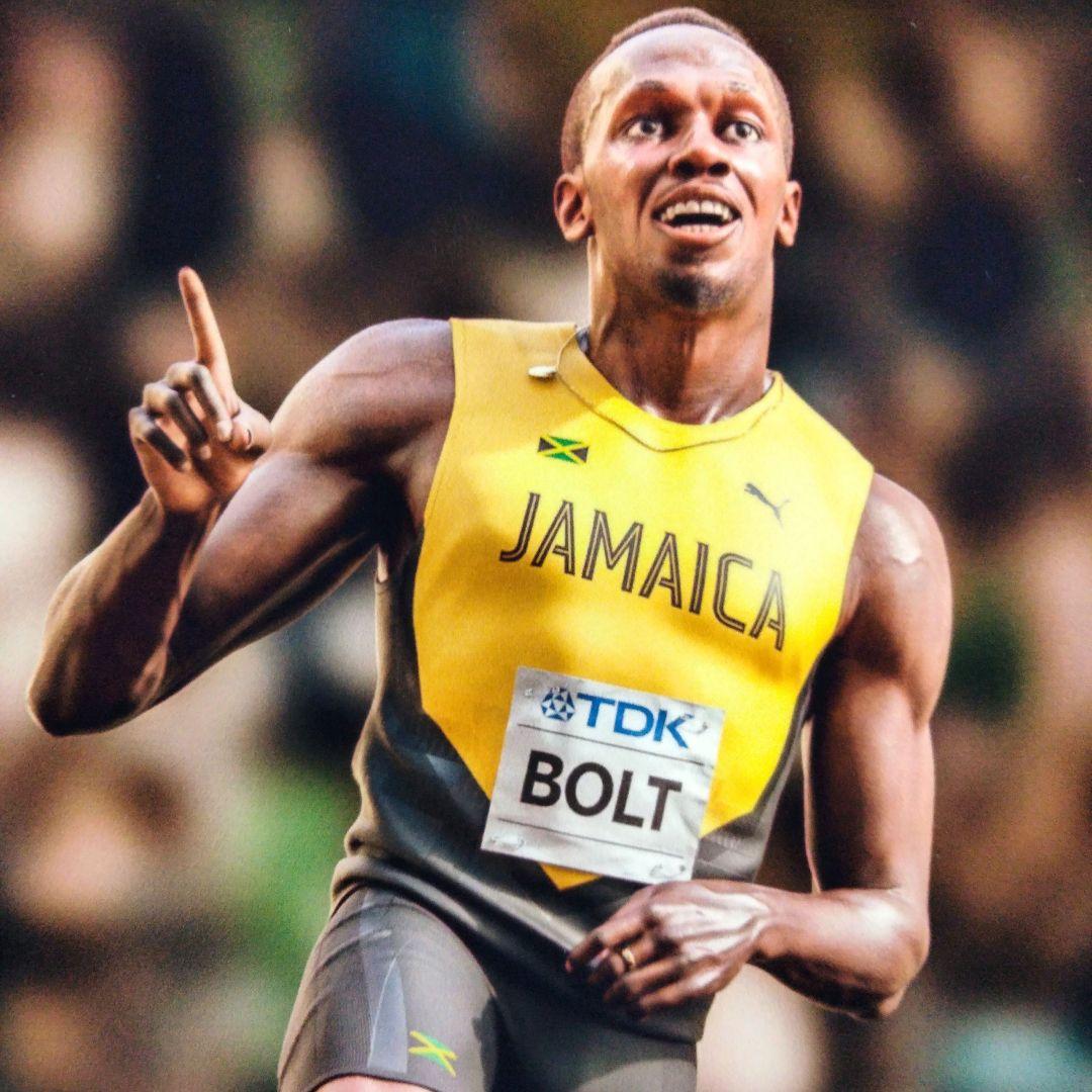 ウサイン・ボルト直筆サイン入り2Lサイズ写真…オリンピック金