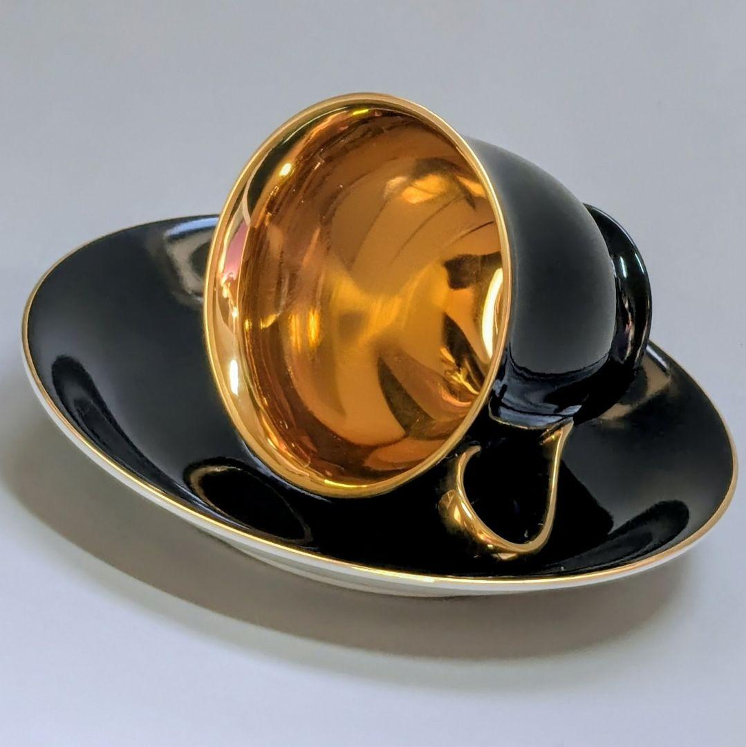 オールドノリタケ ゴールド ハーレクインキャビネットカップ&ソーサー