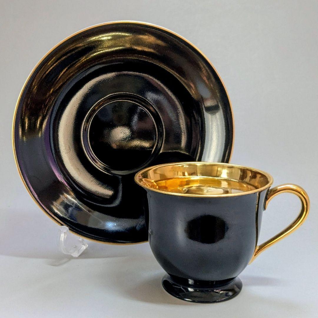 オールドノリタケ ゴールド ハーレクインキャビネットカップ&ソーサー