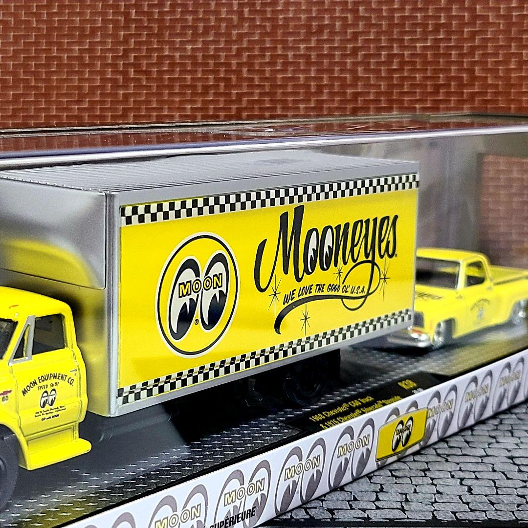M2マシーン　ムーンアイズ　シボレー トラックセット　シルバラード&C60 M2 ムーンアイズ 1970 シボレー C60 トラック 1:64 - レッドライン