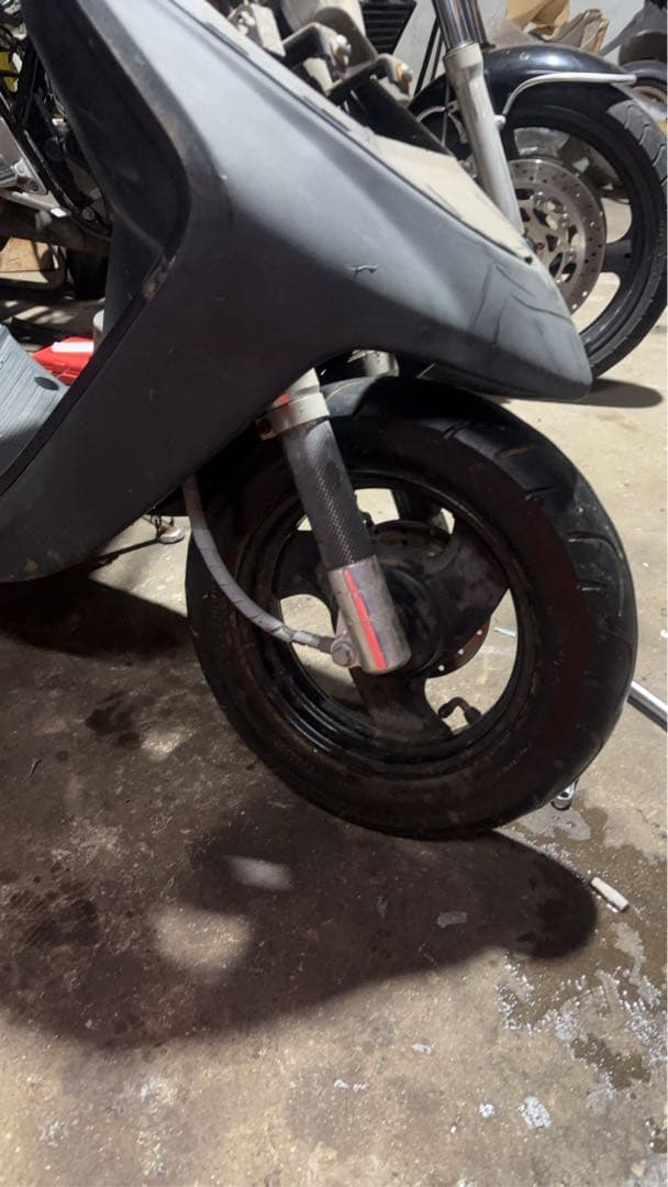 社外フロントフォーク 新品 27パイ ZXタイプ フロントフォーク ブラック 黒/ディスク化