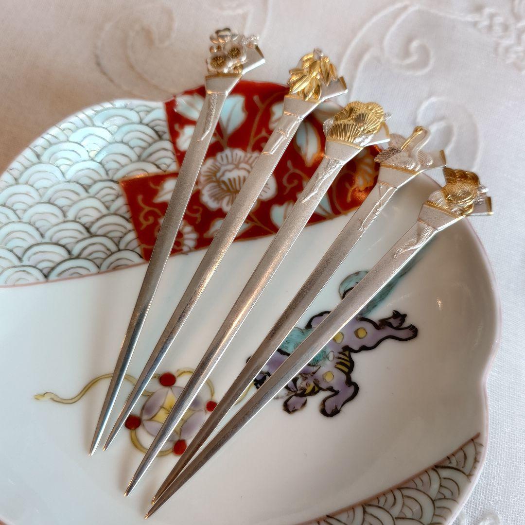 菓子楊枝　純銀製　シルバー925　5本組　28.9g　スターリングシルバー