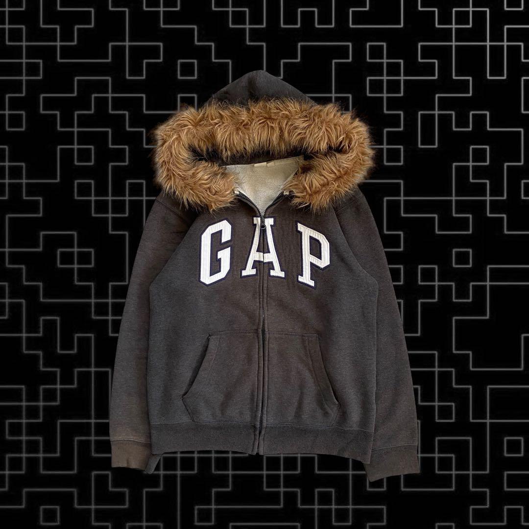 OLD GAP 00s フェード ファー パーカー y2k グランジ ギャル - メルカリ