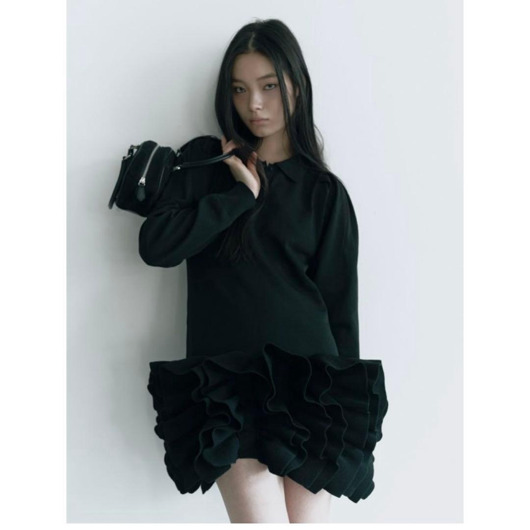 ワンピース HIAND Ruffled-Hem Polo Dress Ruffled-Hem Polo Dress - HIAND