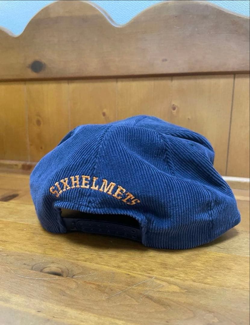 シックスヘルメッツ キャップ ネイビー コーデュロイ トラッカー