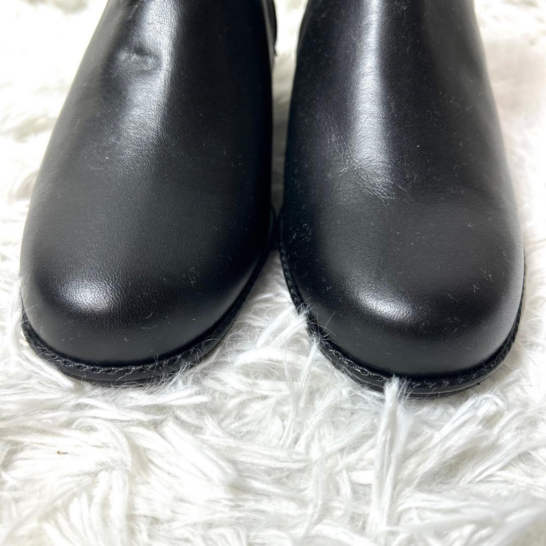 【未使用品】GINZA YOSHINOYA レザーショートブーツ 22.5cm