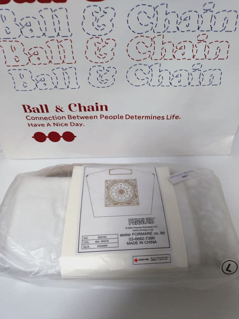 ☆新品未開封☆ball &chainPEANUTSバンダナスヌーピーLレア 新品未開封】【百貨店購入正規品】ボールアンドチェーン スヌーピー