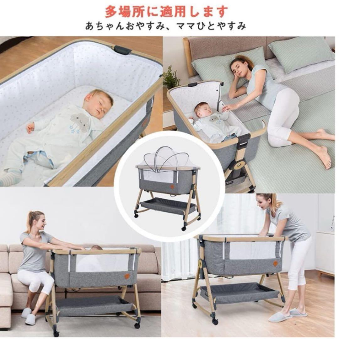 HZDMJ ベビーベッド ☆puppapupo防水シーツ付き☆ - メルカリ