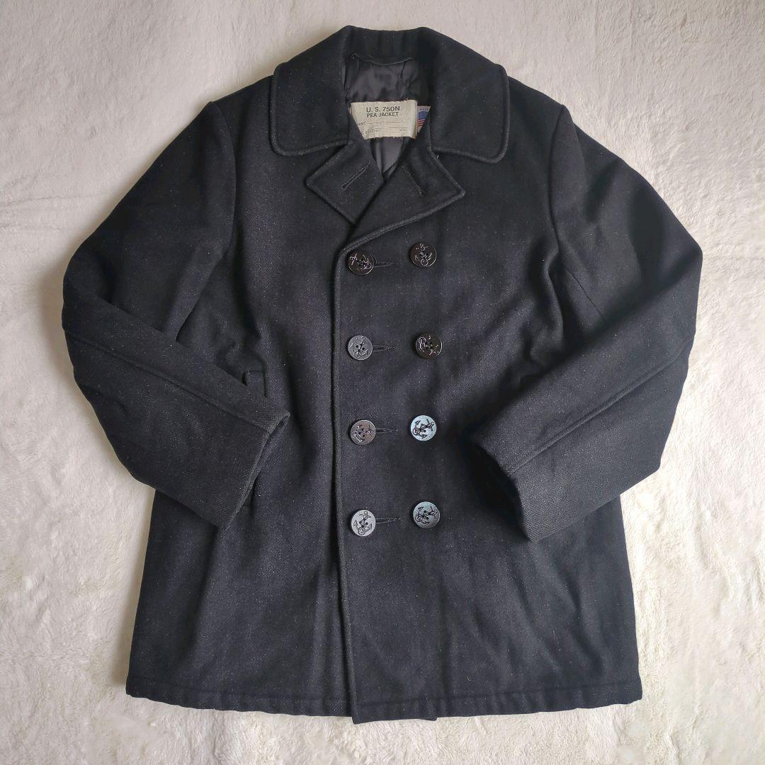 ショット メルトンウール Pコート ジャケット 中綿キルティング メンズ