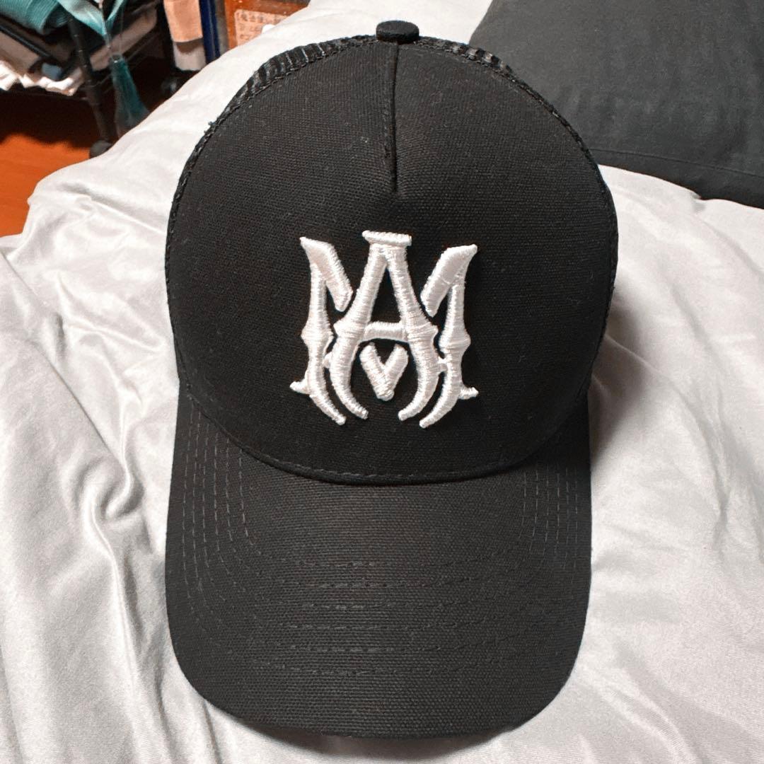 AMIRI メッシュキャップ 確実正規品 AMIRI ロゴ エンブロイダリー コットン&メッシュ キャップ 人気 (AMIRI