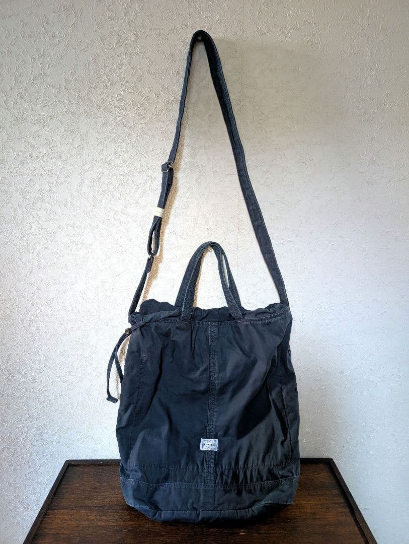 ガレ調《吉田カバンとWolf＆flower》藍染　ミナ　PJC　特大バック