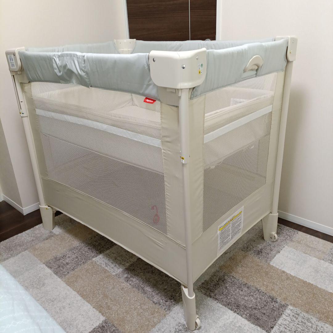 Aprica ベビーベッド ココネルエアーAB ホワイトグレー アップリカ（Aprica） ココネルエアー AB ベビーベッド グレーベアー