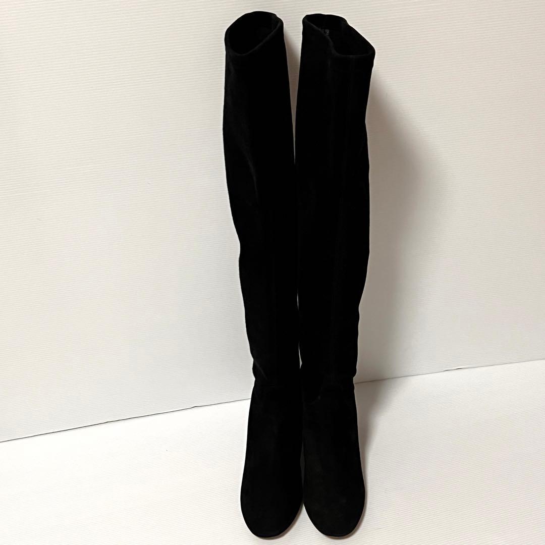 美品】フォクシー FOXEY スエードロングブーツ ニーハイブーツ37 - 靴