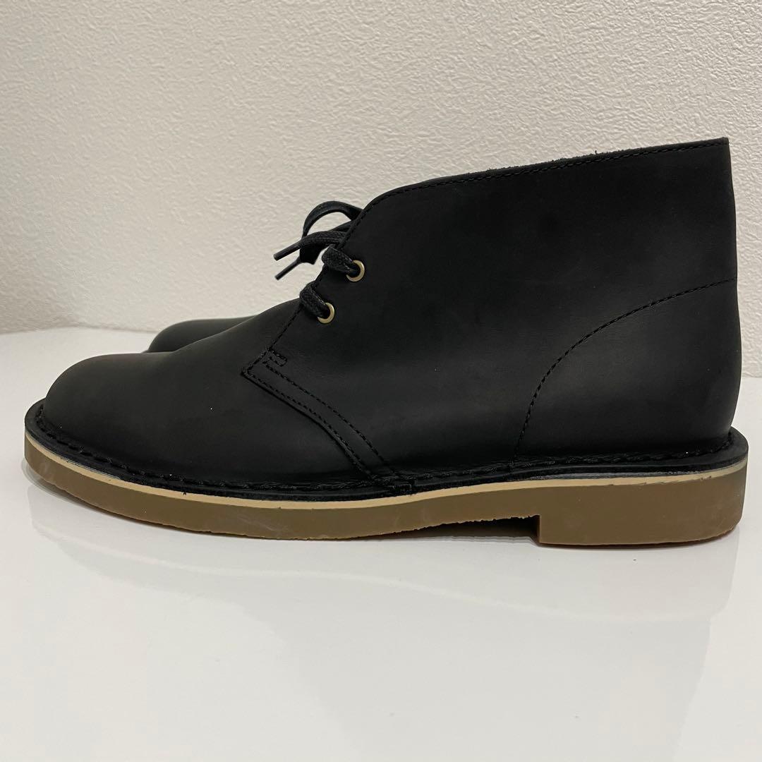 [クラークス] チャッカブーツ シェプトン ブラック レザー 24.5cm