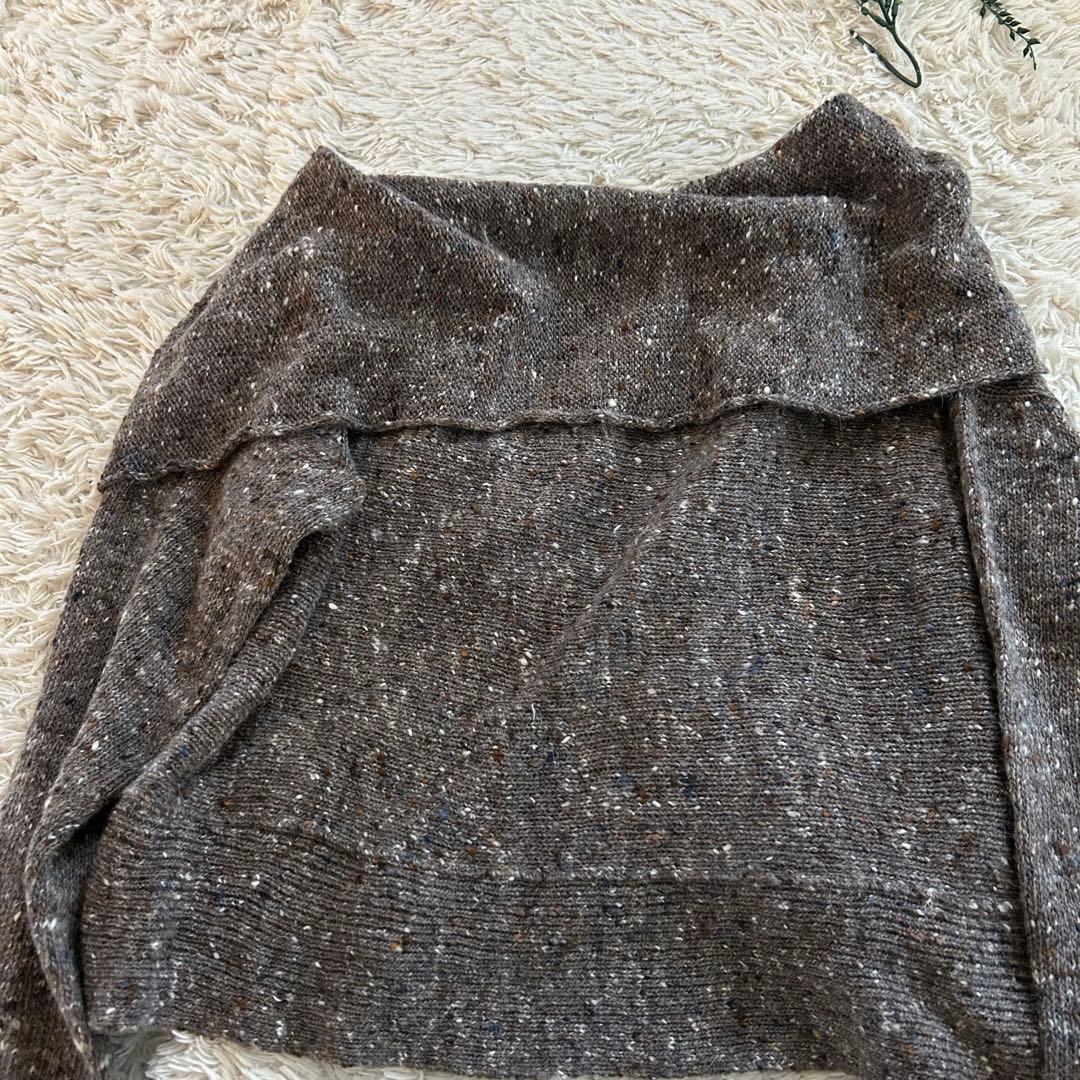 ワイズ ヨウジヤマモト アンゴラ カーディガン 安全ピン ビックカラー 変形