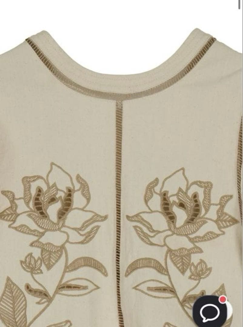 amerivintage PUFF EMBROIDARY LACE BLOUSE - トップスヴィンテージ