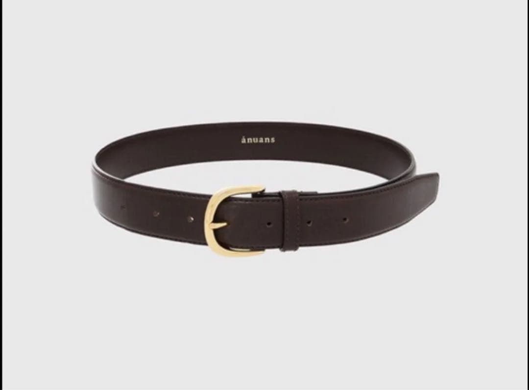 anuans アニュアンス ワイドレザーベルト レディース ブラック アニュアンス anuans ワイドレザーベルト （BLACK） -靴＆ファッション