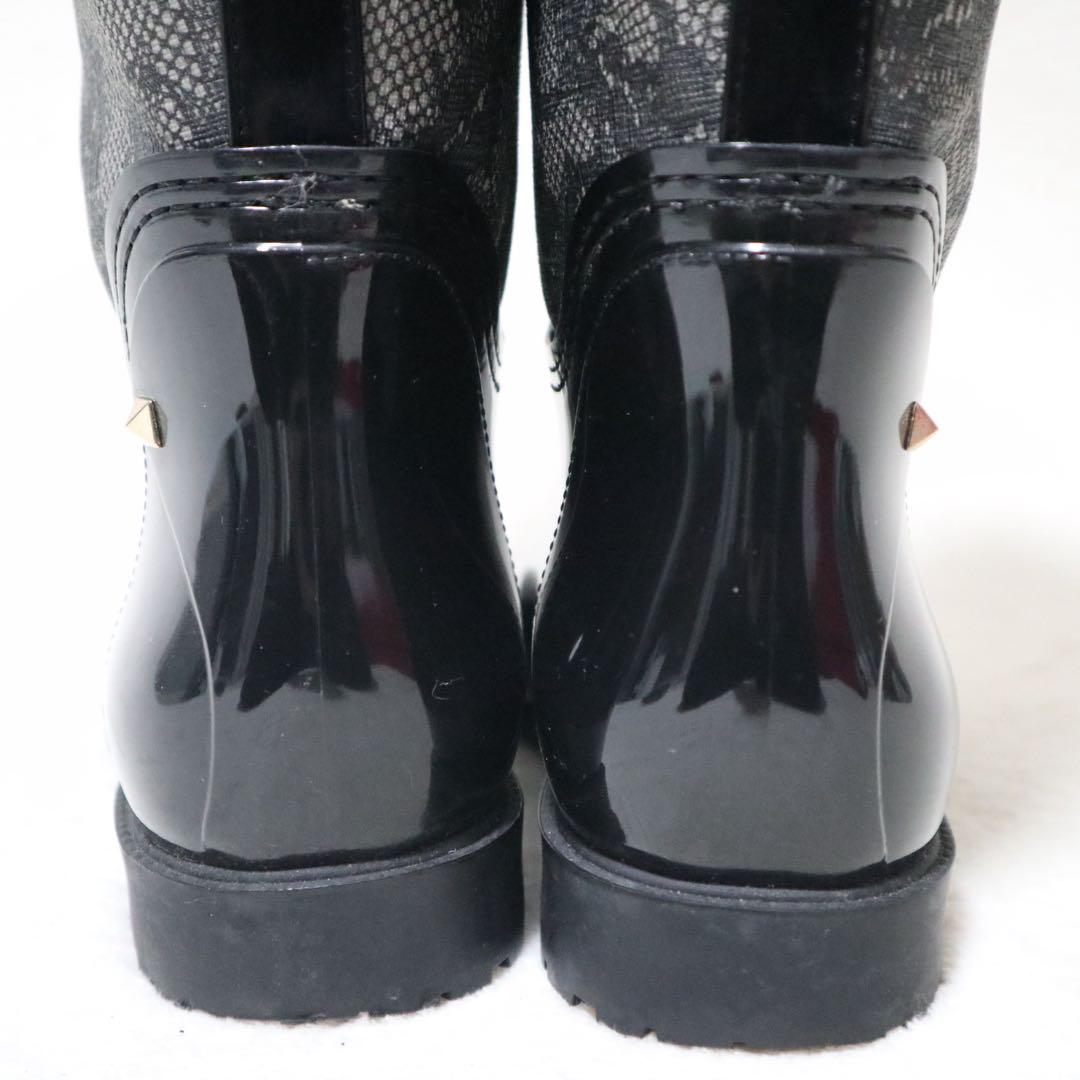 ヴァレンティノ レインブーツ 長靴 レース 刺繍 スタッズ ベルト