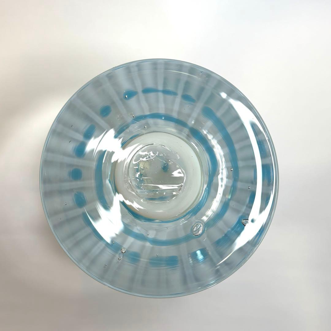 めぐお様専用昔ガラス フリル ドット 乳白色 コンポート 気泡 アンティーク