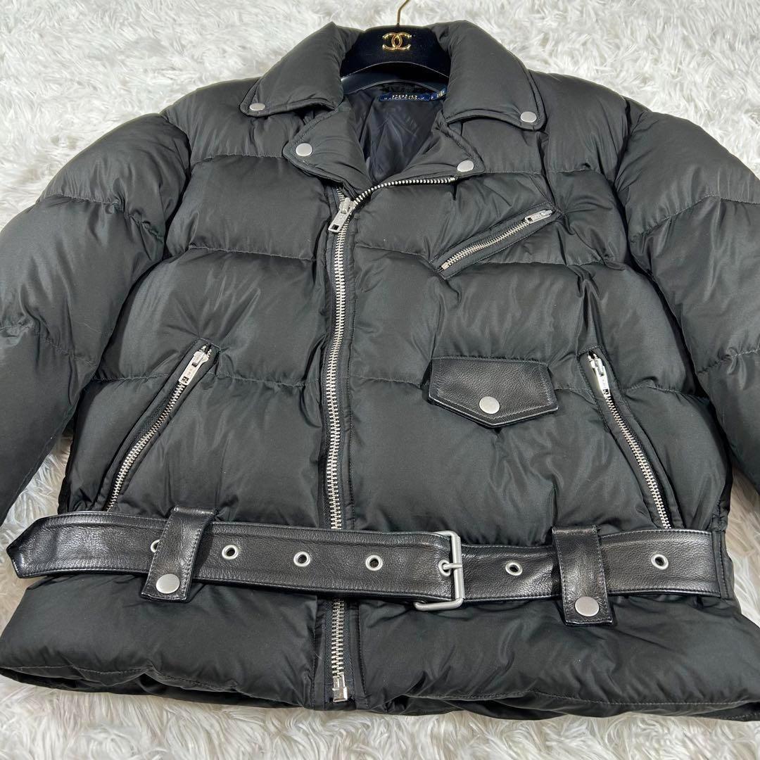 極美品✨】ポロラルフローレン ダウンライダースジャケット 黒 S