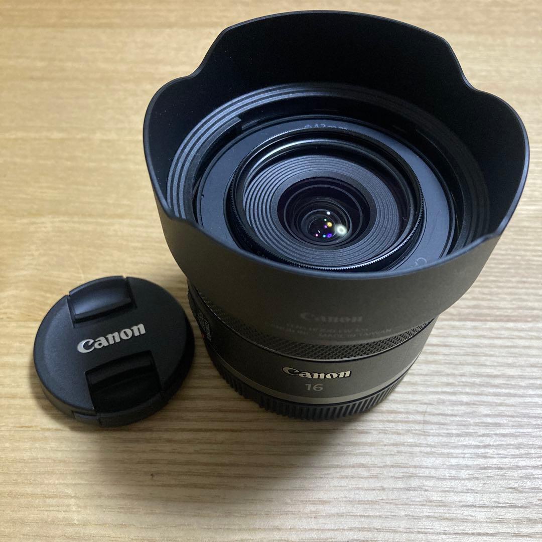 Canon RF16mm F2.8STM 純正フード、プロテクトフィルター付き - メルカリ