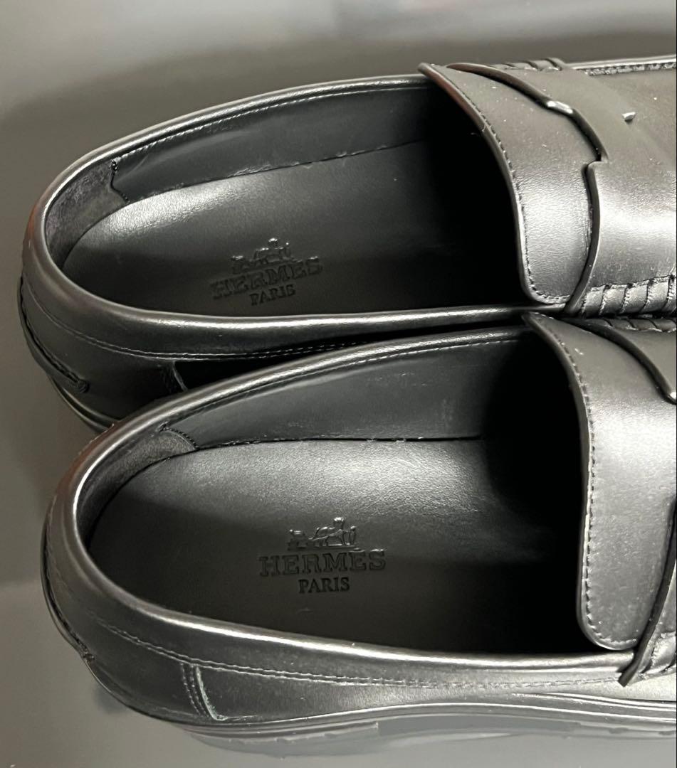 美品⭐︎エルメス モカシン ローファー 《 アイビー 》 黒 35 靴HERMES