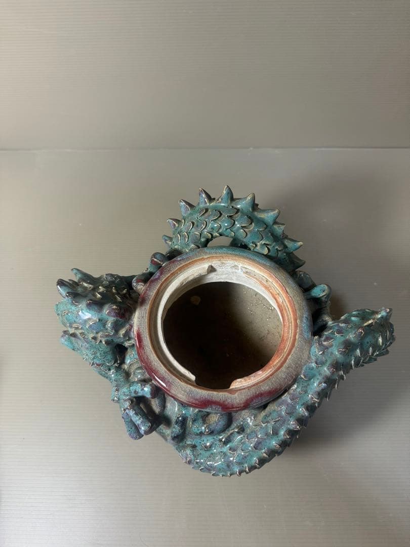 2470 上野焼 三代山岡徹山 香春徹山窯 龍型 香炉 時代物 - メルカリ