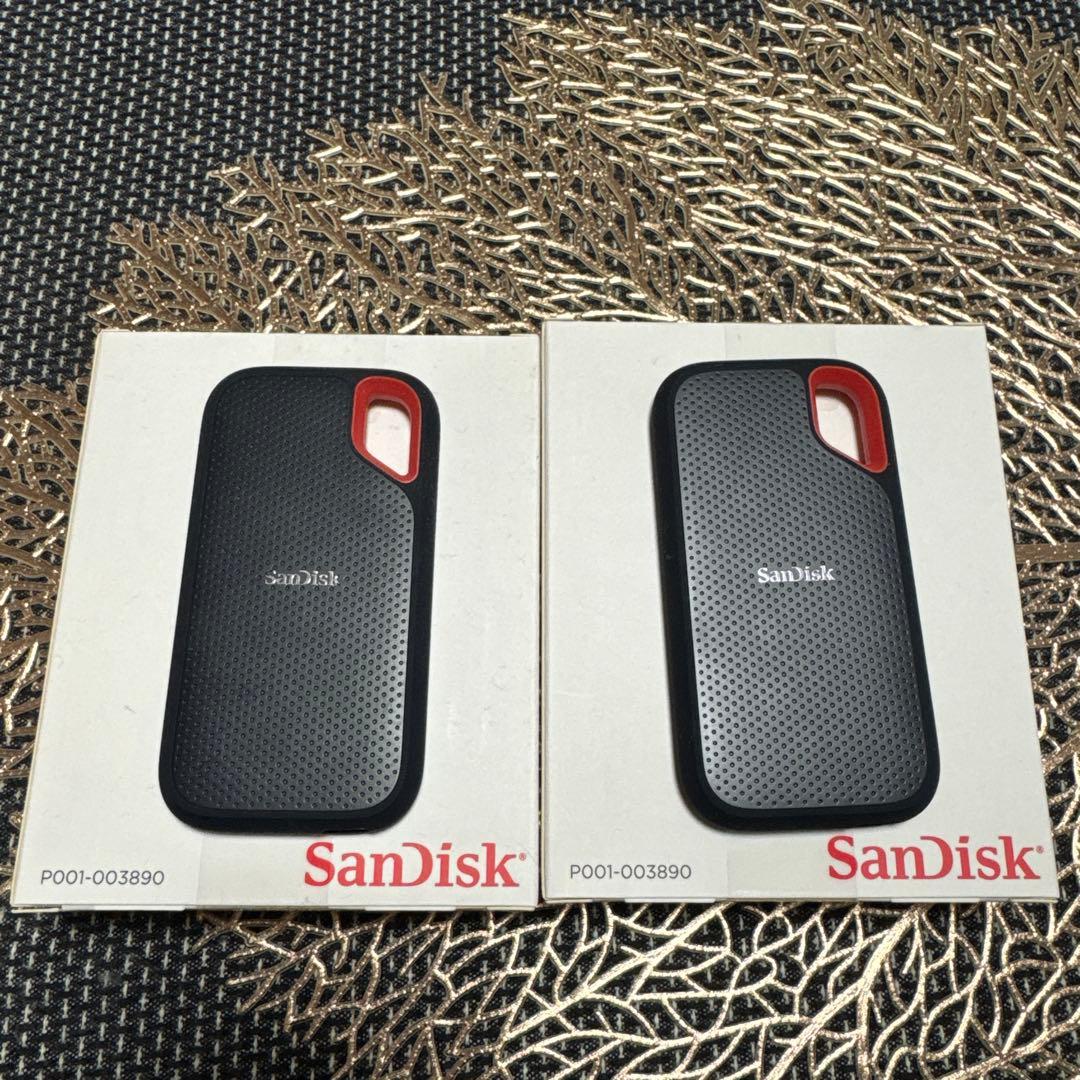 【2個セット】SanDisk 外付けSSD P001-003890 黒/赤 Amazon.com: Sandisk Extreme Portable 2TB USB 3.2 Gen 2 Type-C