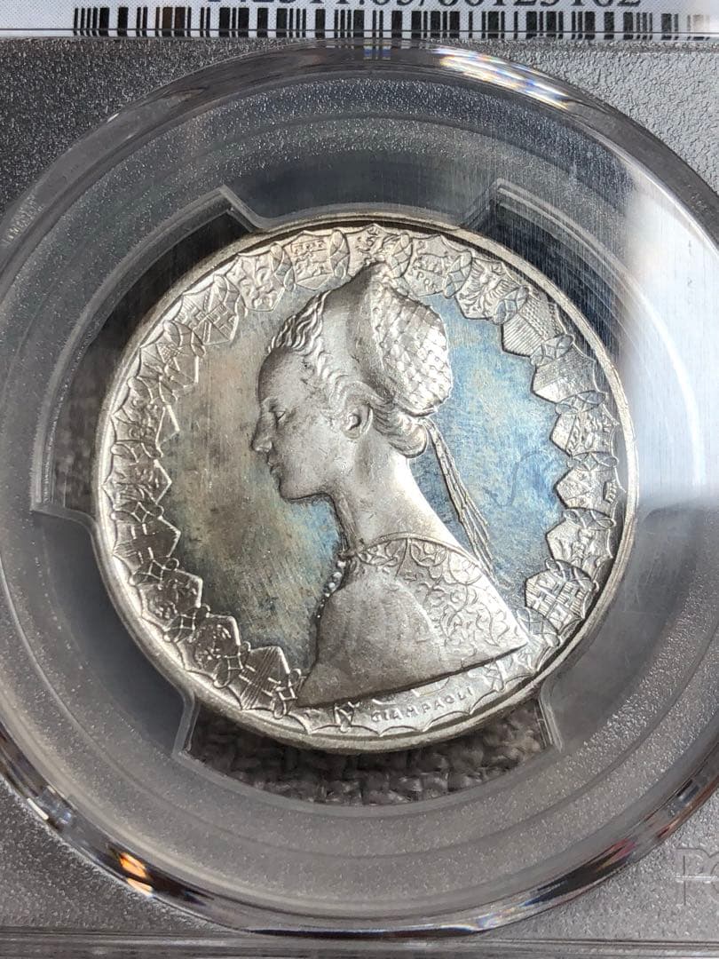 3625【PCGS鑑定品MS65】イタリア 1966年 500リラ 銀貨 - メルカリ