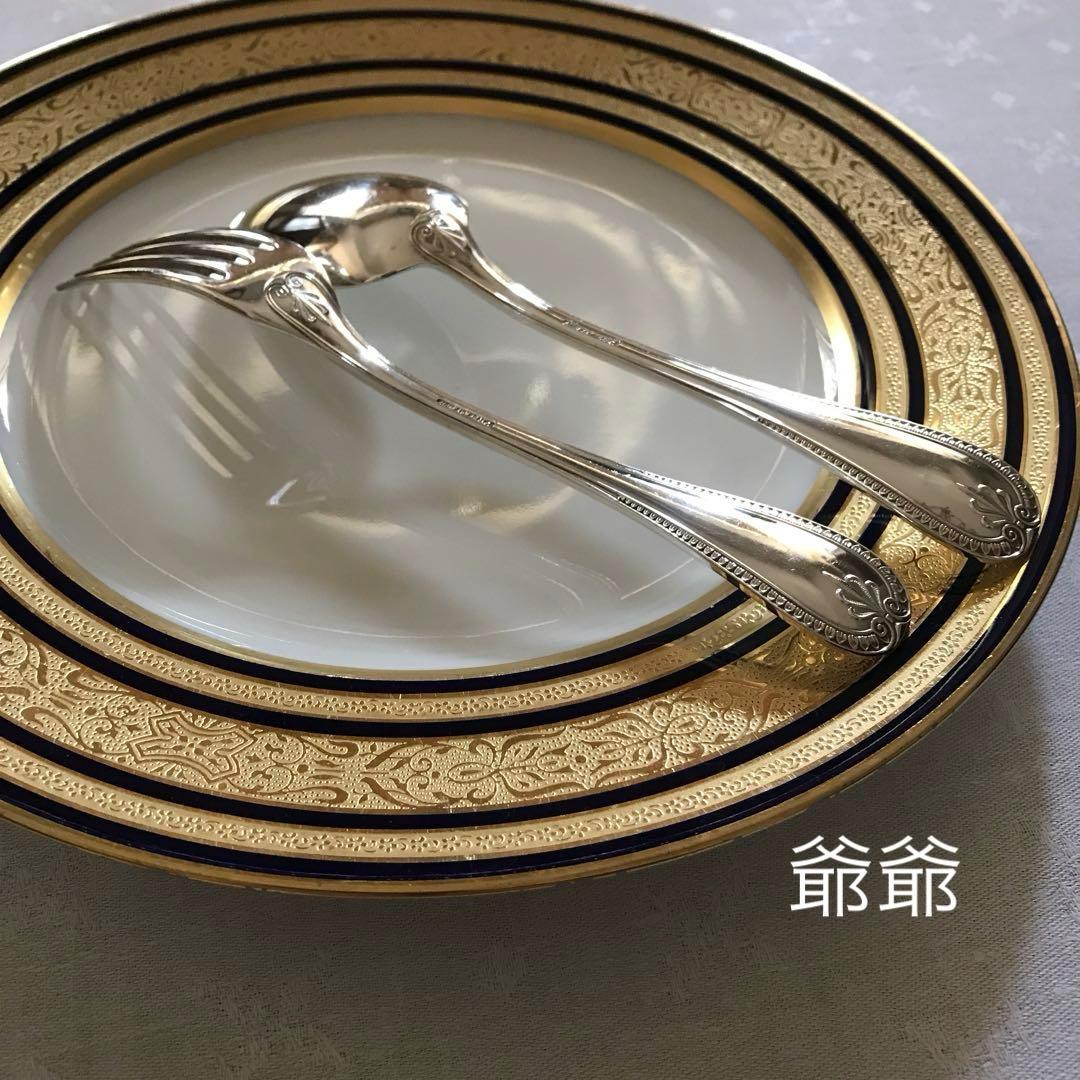 カルディヤック＆クリストフル／純銀 フォーク＆スプーン 1組