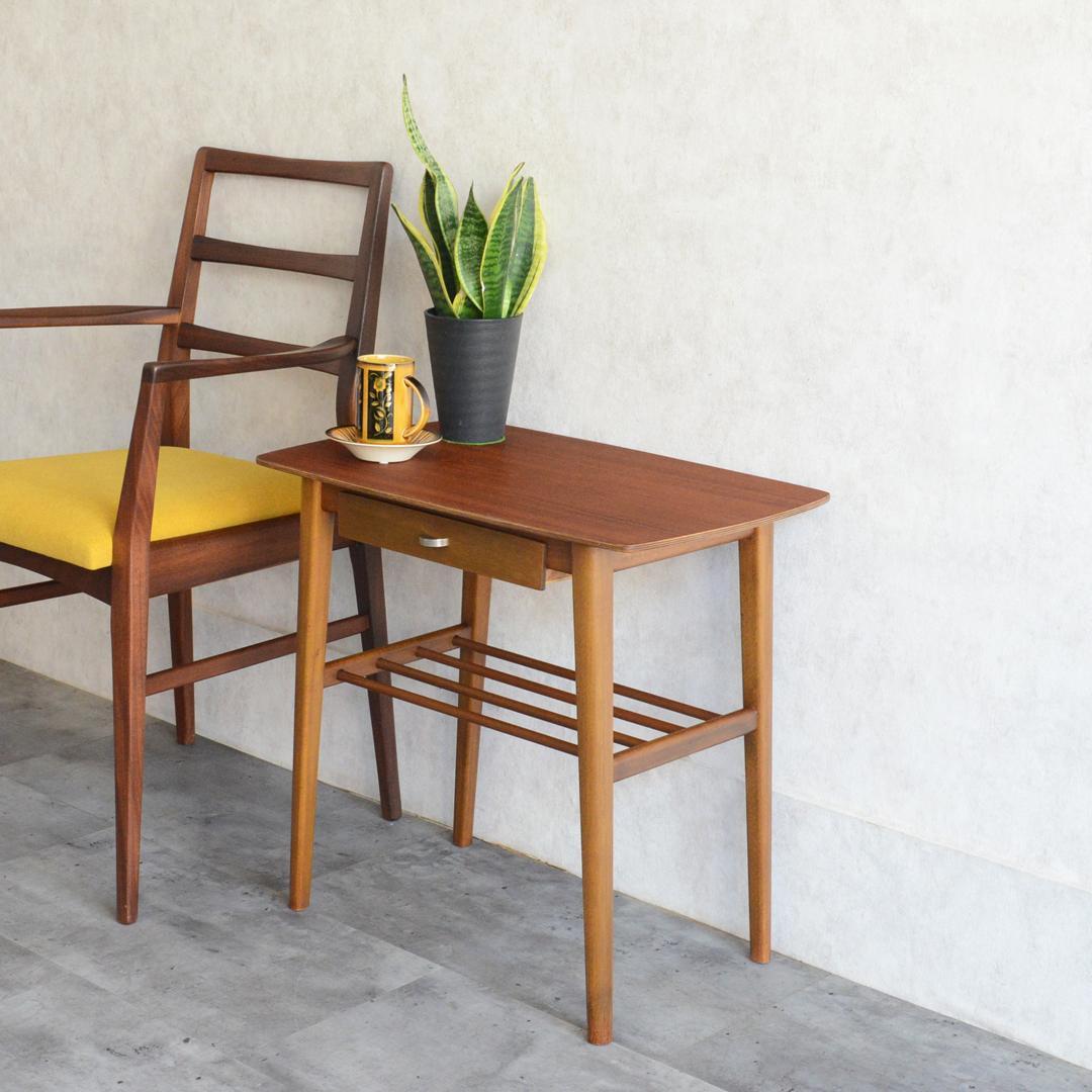 デンマーク 北欧ヴィンテージ 抽斗付 サイドテーブル 北欧家具 ナイト