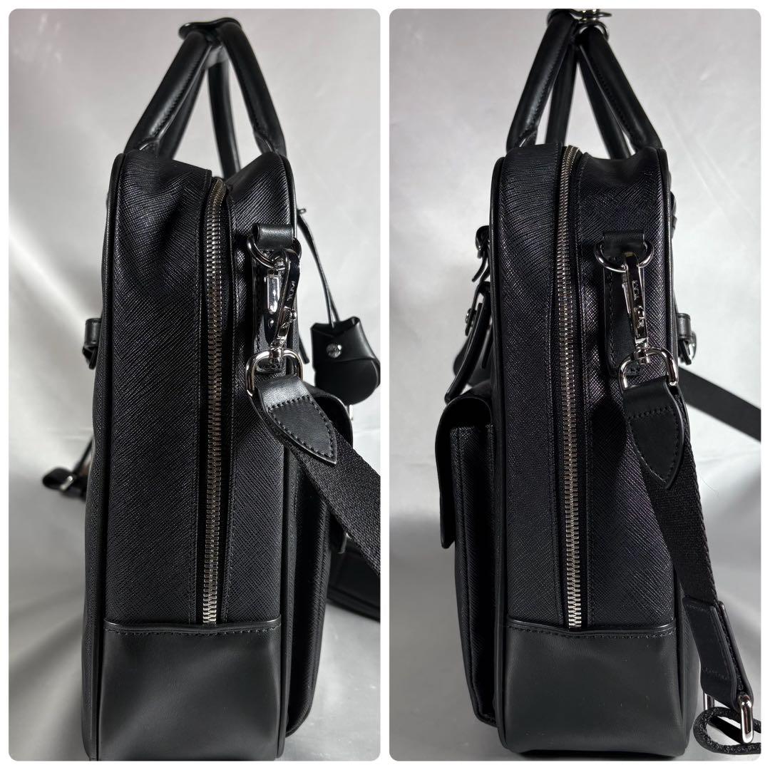 TUMI レザー ビジネスバッグ 2WAY ブラック 黒 PCケース付 高級 - メルカリ