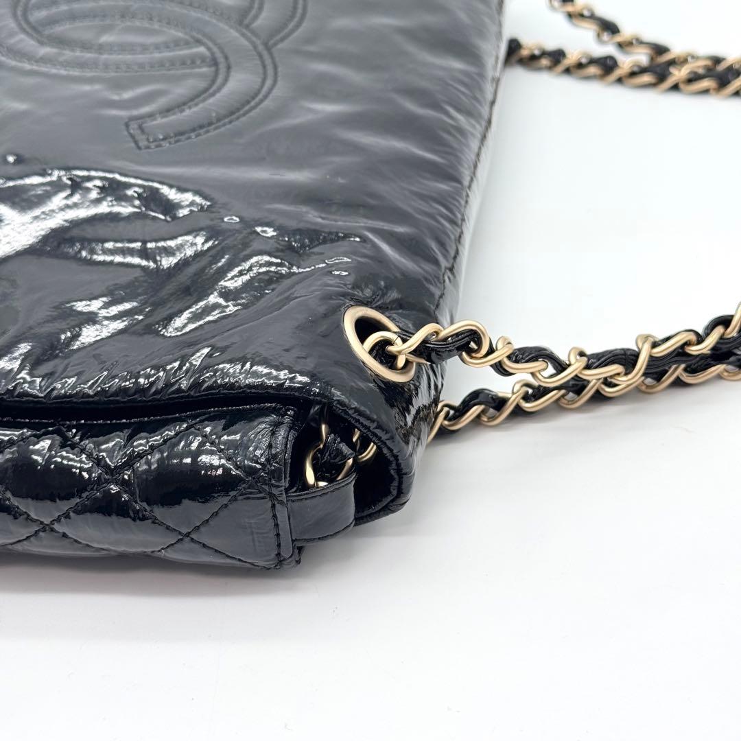 極美品 シャネル デカココ チェーン ショルダーバッグ フラップ