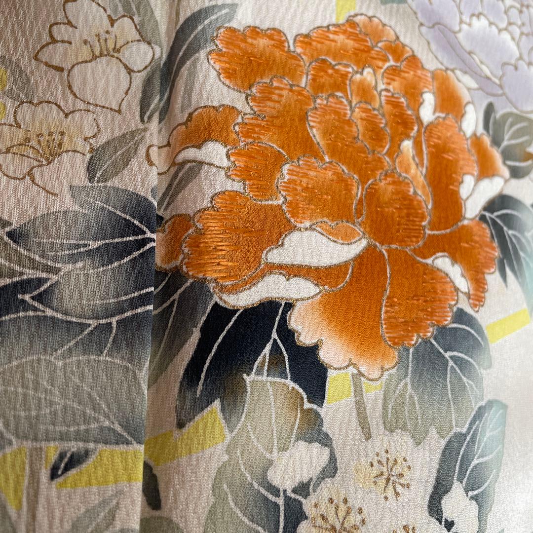 ひろりん様おまとめ　優しい生成色に四季花が美しい訪問着