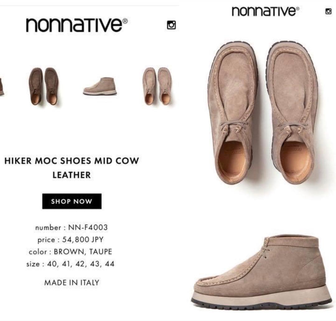 Nonnative HIKER MOC MID COW LEATHER ブーツ - メルカリ