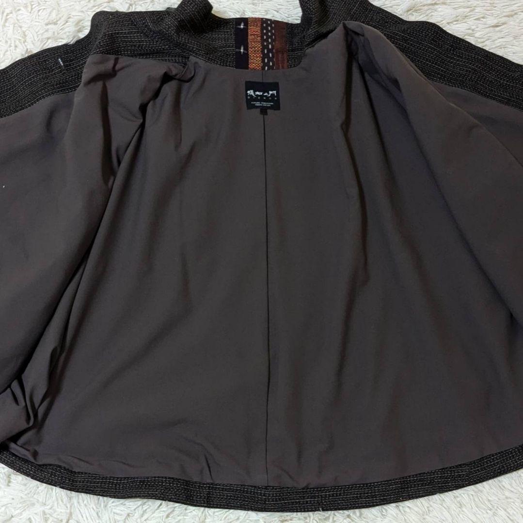 ギエモン オカモト商店 ポンチョ コート パッチワーク 久留米絣