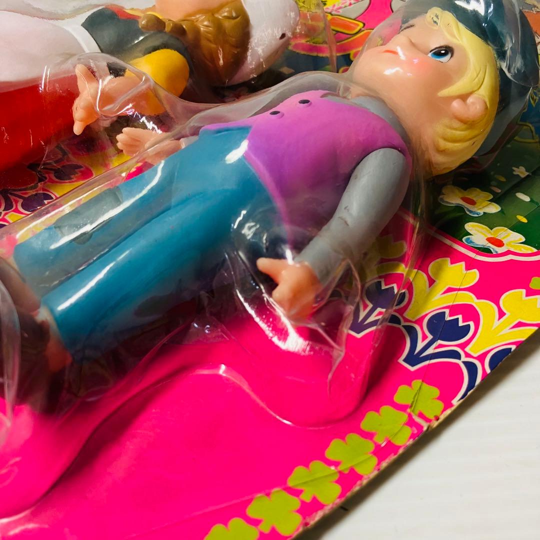 当時物 未開封 タケミ フランダースの犬 ネロ＆アロア ソフビ